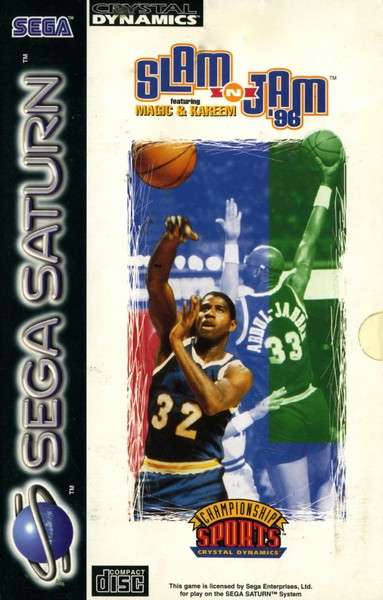 Slam N Jam 96 Featuring Magic &amp; Kareem Sega Saturn Playd
