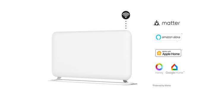 Mill Invisible WiFi panel heater 1500W with dual usage - White