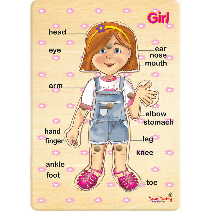 My Body - Girl - Peg Puzzle 6pc