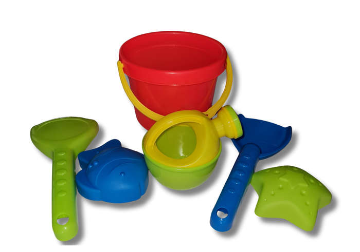6pc Bucket Playset - Assorted Colours