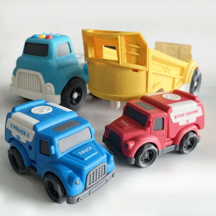 Bioplastic Carrier Truck, Ambulance &amp; Police Set