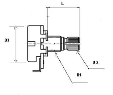 Karman Audio A500K 18mm Brass Shaft (split) Full Size Potentiometer
