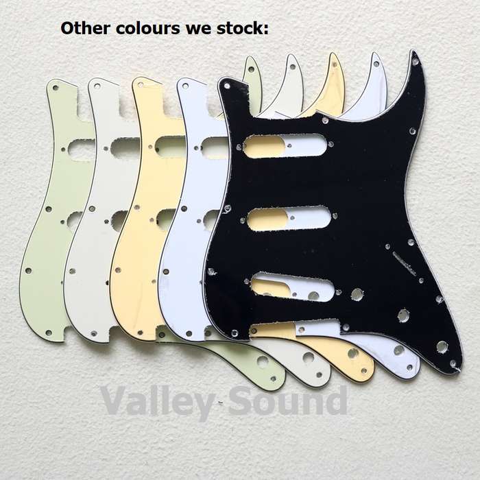 S/S/S Brown Tortoise Shell 3ply Strat Style Pickguard