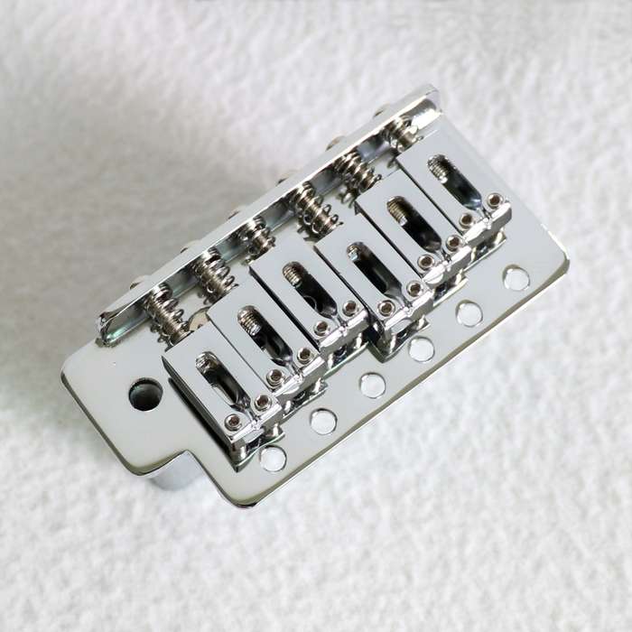 Modern Strat Tremolo Chrome Bridge Complete - 6 point 52.5mm spacing Half Size Block