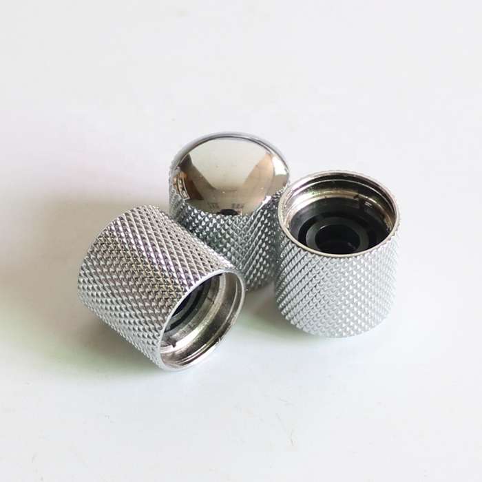 Chrome Metal Knob - Push On (single)