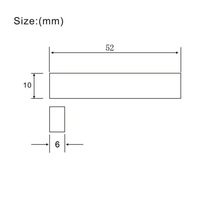 Ox Bone Blank Nut for Guitars (52mm)
