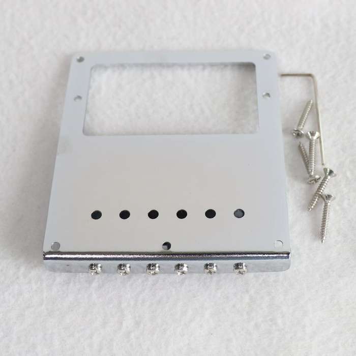 Humbucker rout Telecaster Guitar Bridge with 6 Saddles - Chrome