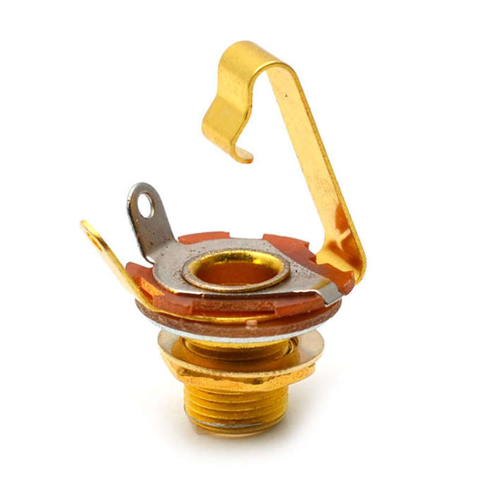 1/4'' (6.35mm) Mono Output Jack Socket Gold