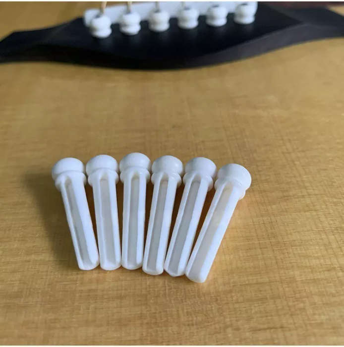 Ox Bone Bridge Pin with 3mm Abalone Shell Dot for Acoustic Guitars  (Single)