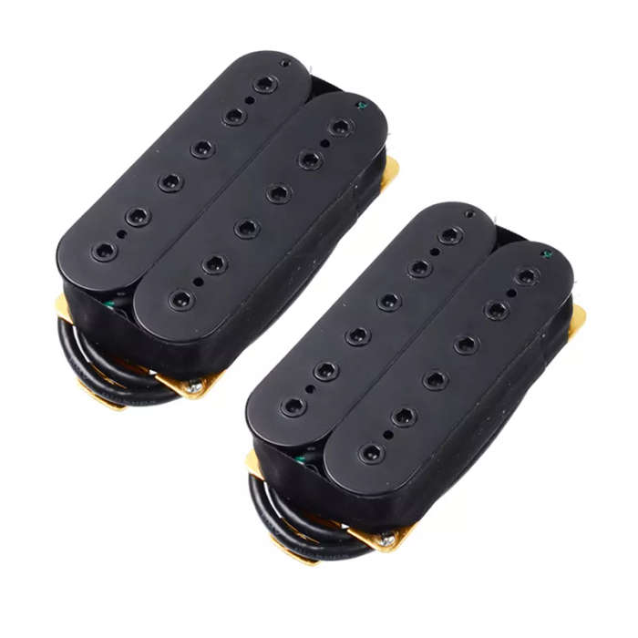 Black Karman AlNiCo 5 Humbucker Guitar Pickup With Adjustable Hex Screws (Neck)