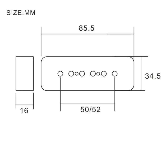 Soapbar P90 Pickup Cover (Single)
