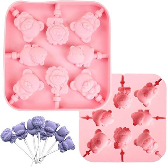 Wild Animal Silicone Lollipop Mould