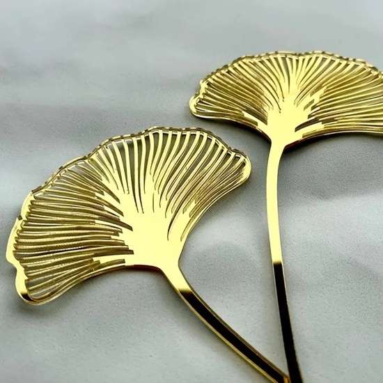 Acrylic - Gingko Gold Leaf