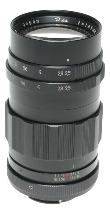 Kashimura Dia f=105mm 1:2.5 Camera Tele Lens Bayonet Mount
