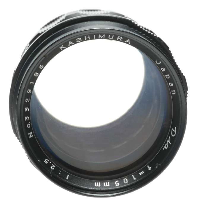 Kashimura Dia f=105mm 1:2.5 Camera Tele Lens Bayonet Mount