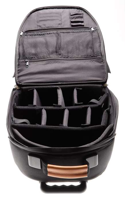 Clubman Carry on camera flight bag with extending handle and wheels padded