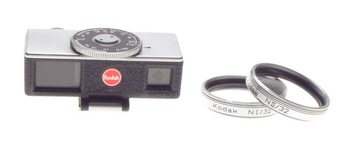 Cased Kodak universal hot shoe camera rangefinder with lenses