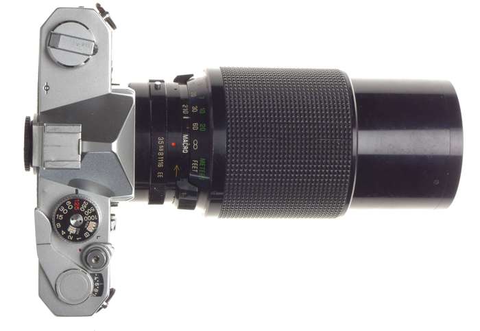 KONICA Autoreflex T Vintage SLR film camera Chrome Zoom lens