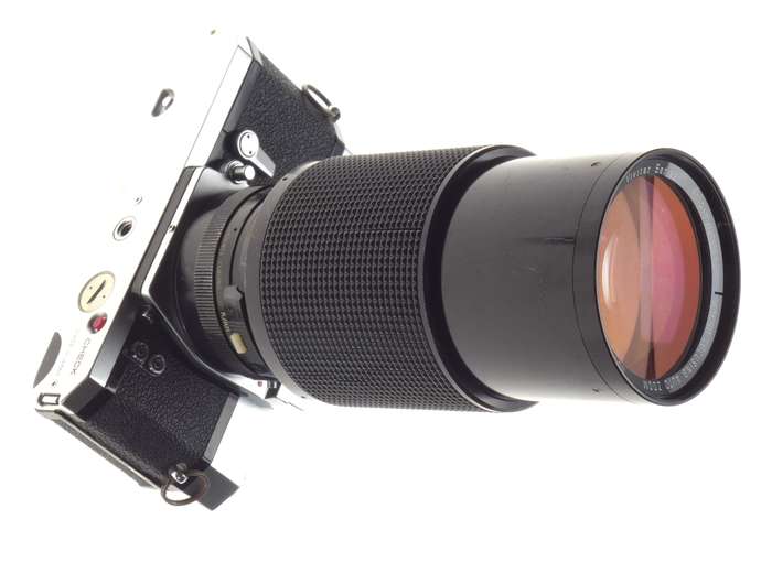 KONICA Autoreflex T Vintage SLR film camera Chrome Zoom lens