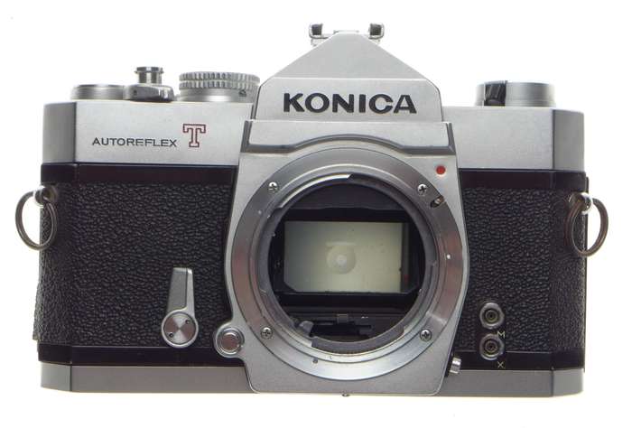 KONICA Autoreflex T Vintage SLR film camera Chrome Zoom lens