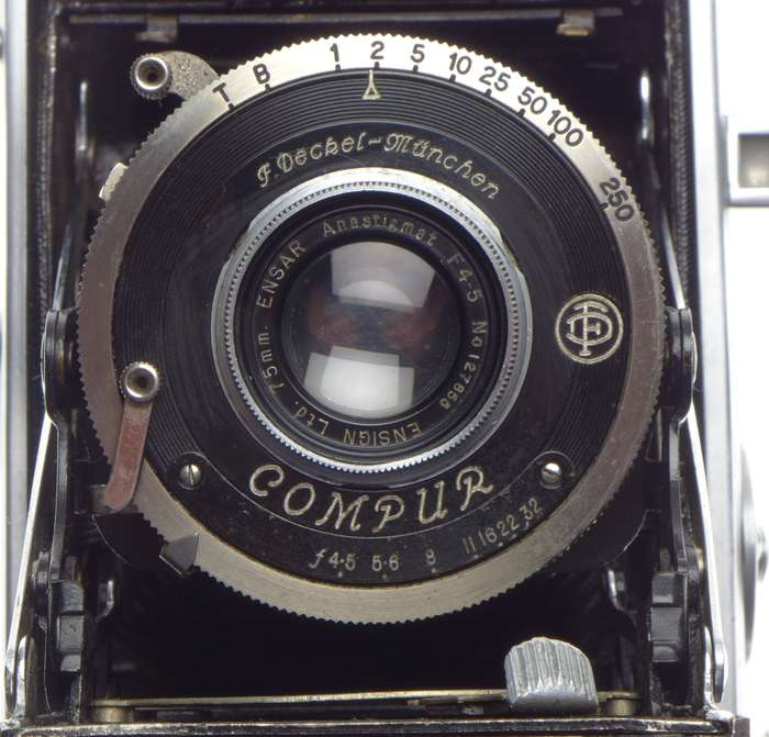 ENSIGN 75mm Ensar Anastigmat F4.5 Compur folding film camera