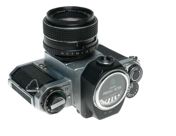 Asahi Pentax SV 35mm Film SLR Camera SMC Takumar 1.4/50 Sold as is