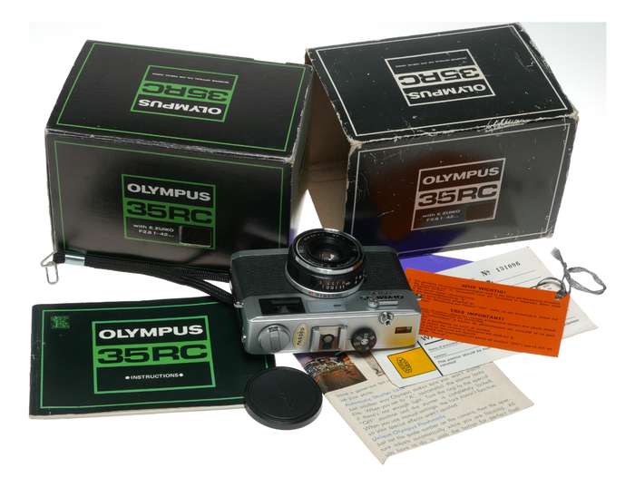 Olympus 35RC Film Rangefinder Camera E.Zuiko 1:2.8 f=42mm Box Manual
