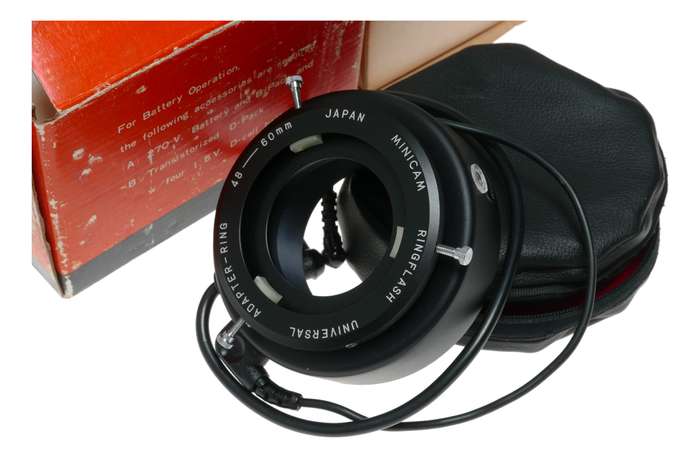 Minicam Camera Ringflash with Universal 48-60mm Adapter in Box