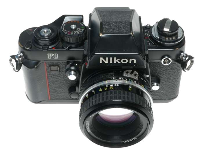 Nikon F3 35mm Film Professional SLR Camera Nikkor 1.8/50