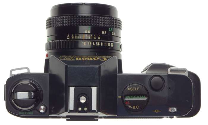 CANON T50 multi program AE FD 1.8/50mm lens Dual metering system vintage 35mm film camera MINT