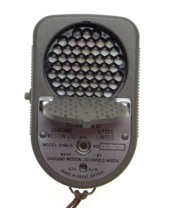 Weston Master V Chrome light exposure meter case and strap