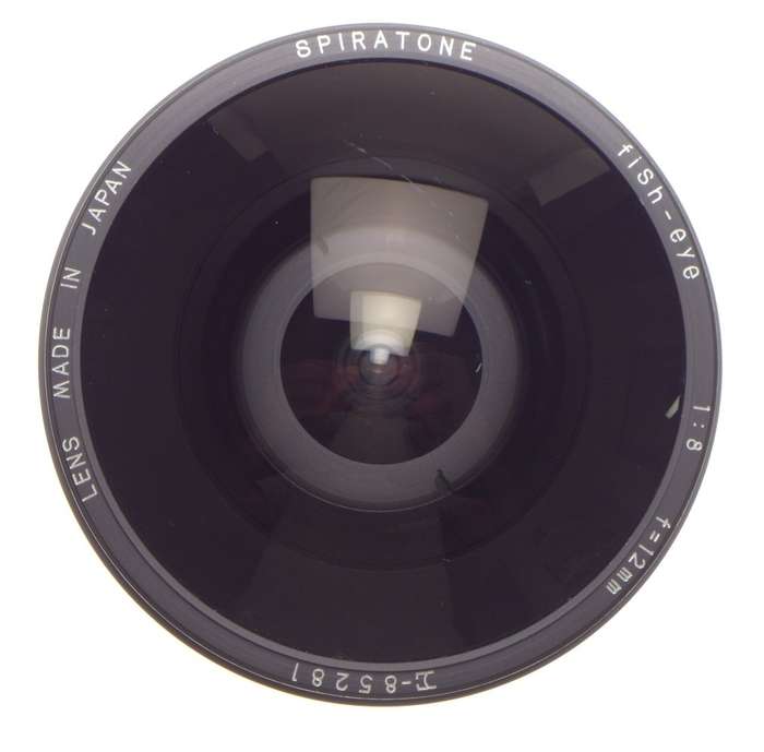 SPIRATONE Fish-eye 1:8 f=12mm Ultra-wide angle lens 8/12mm caps and case