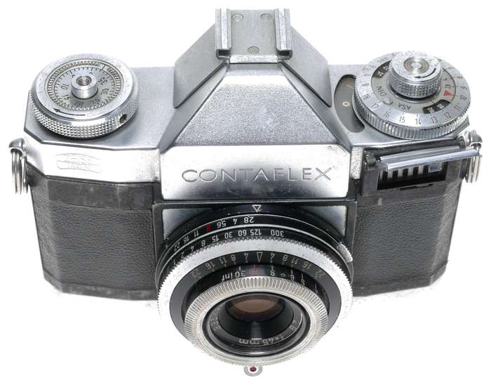 Pantar 1:2.8/45mm Zeiss contaflex SLR film camera