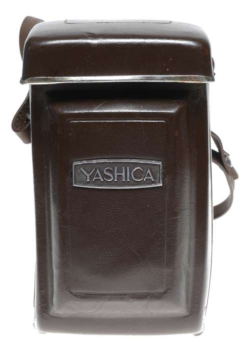 Yashica TLR Brown camera case original with strap used