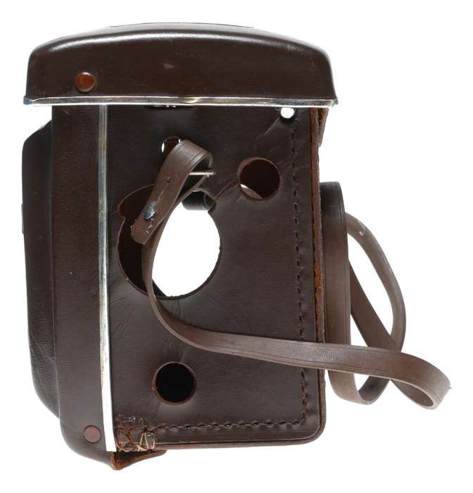 Yashica TLR Brown camera case original with strap used