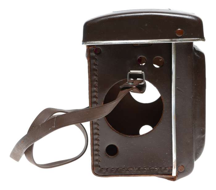 Yashica TLR Brown camera case original with strap used