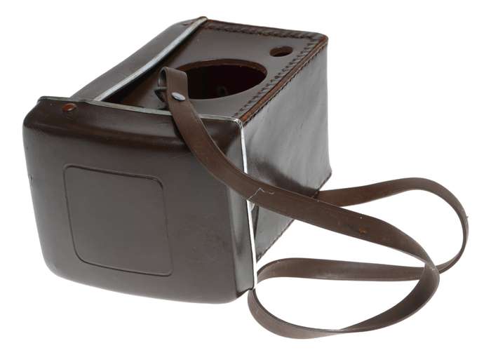 Yashica TLR Brown camera case original with strap used