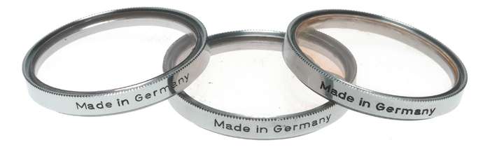 Kodak Retina Camera Skylight Filters 32-0L Thread Mount Shade Hood in Keeper