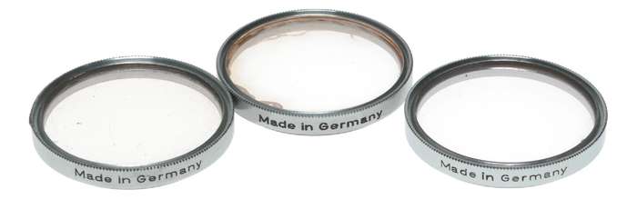 Kodak Retina Camera Skylight Filters 32-0L Thread Mount Shade Hood in Keeper