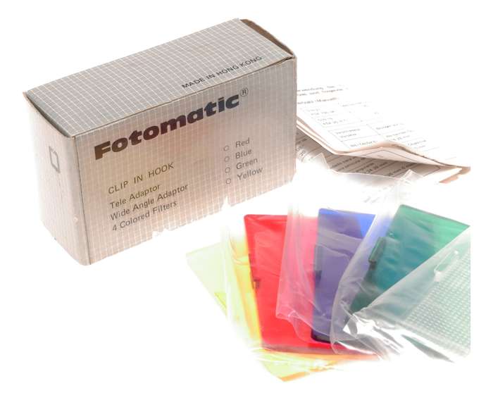 Fotomatic Clip on Tele and Wide Angle Adapter Color Filters in Box