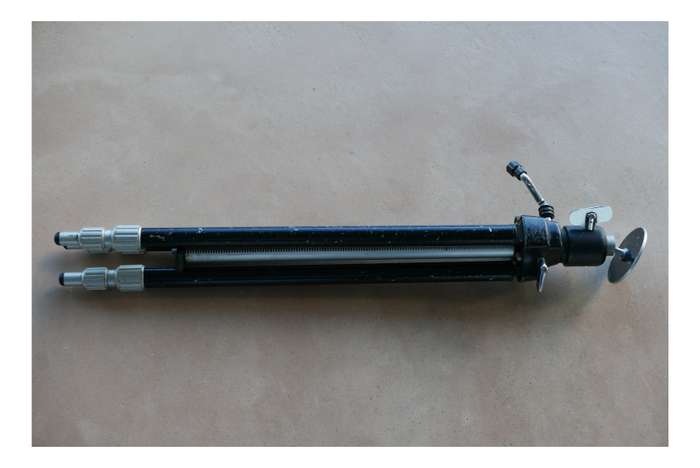 Compact vintage tripod adjutable centre column Hansa swivel head