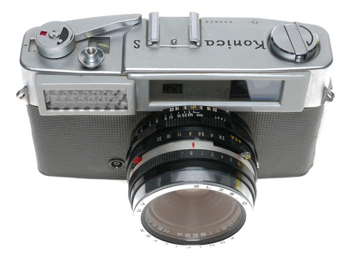 Konica S vintage rangefinder 35mm film camera Hexar 2.8/45 lens