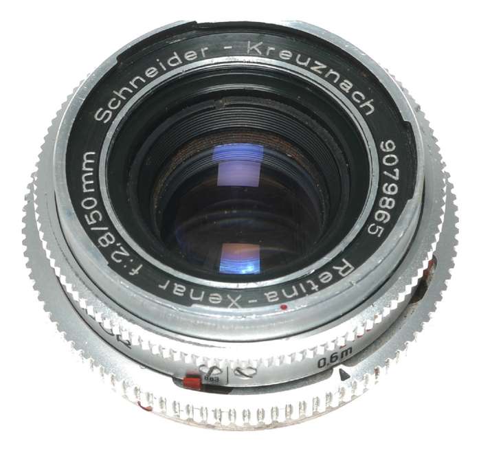 Schneider Retina Xenar f:2.8/50mm Kodak Film Camera Lens with Hood