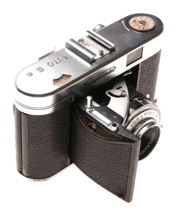 Voigtlander Vito IIa Vintage folding camera outfit case manual