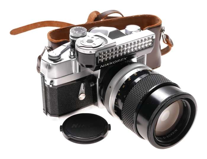 Nikkorex rare Nikon SLR classic film camera Nikkor-Q 2.8 f=135mm lens