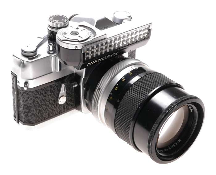 Nikkorex rare Nikon SLR classic film camera Nikkor-Q 2.8 f=135mm lens