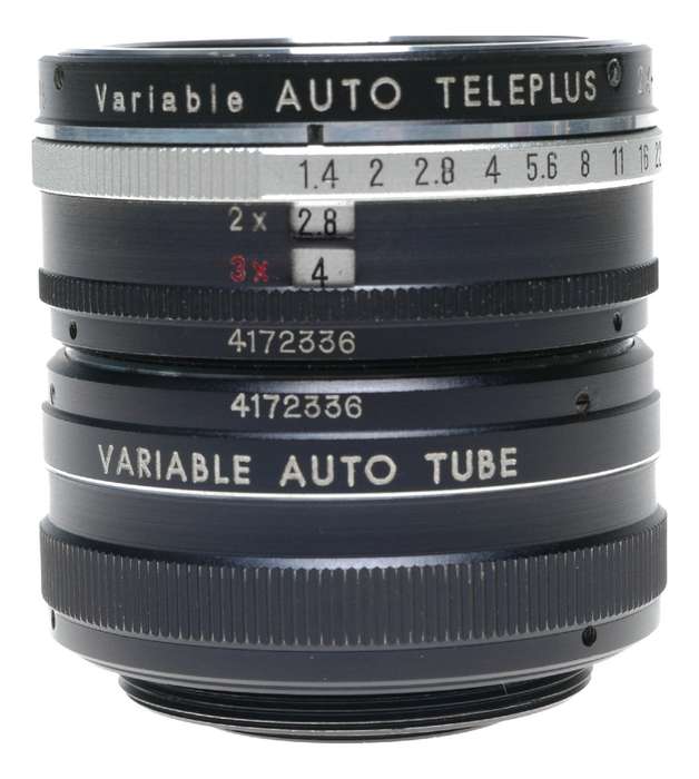 Variable auto tube Teleplus 2x-3x lens accessory pentax screw mount