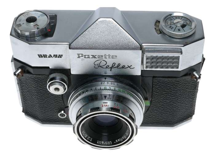Paxette Reflex Braun SLR vintage camera Enna 2.8/50 Ultralit