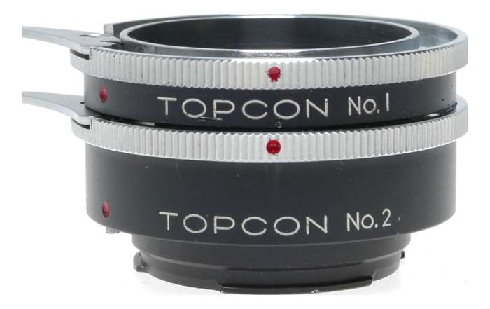 Topcon No.1 and No.2 lens adapter mount extension tube rings