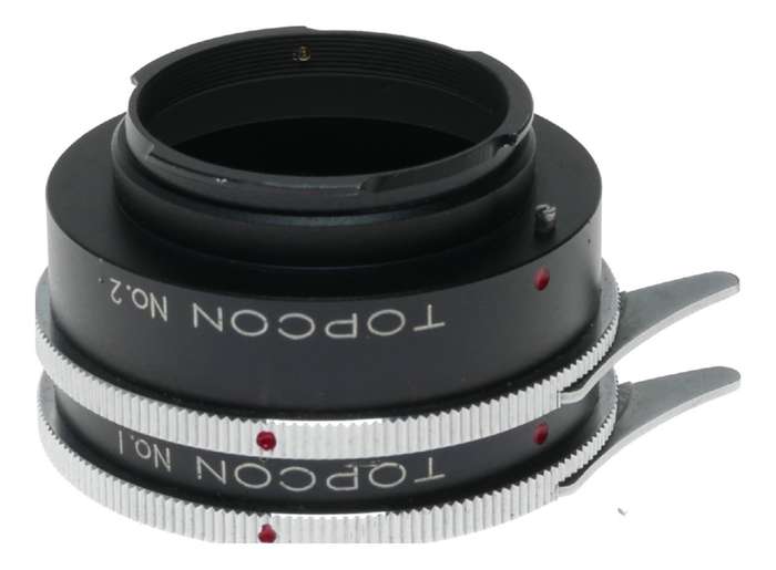 Topcon No.1 and No.2 lens adapter mount extension tube rings